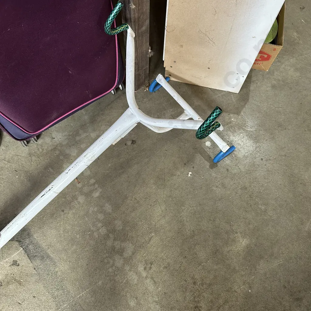Tools, massager, jars, bike rack plus an office chair Image 1++