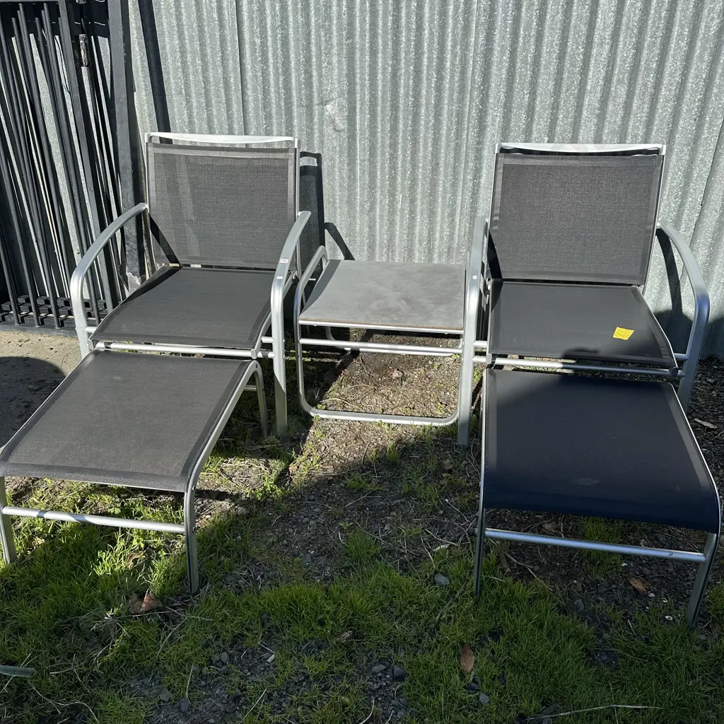 Poolside loungers and side table Image 1++