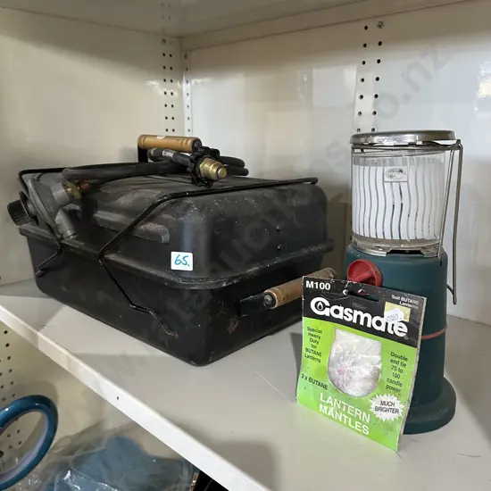 Gas bbq and lamp