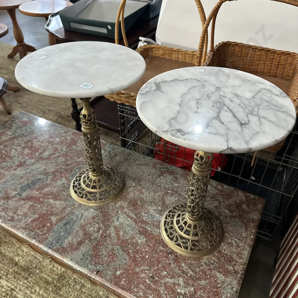 Pr wine tables , marble top Image 1++