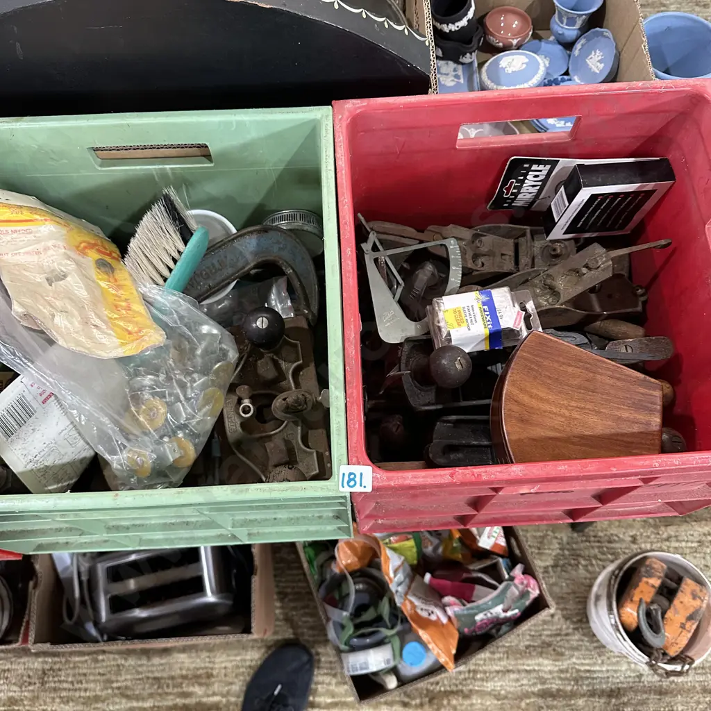 2 bins old tools etc Image 1++