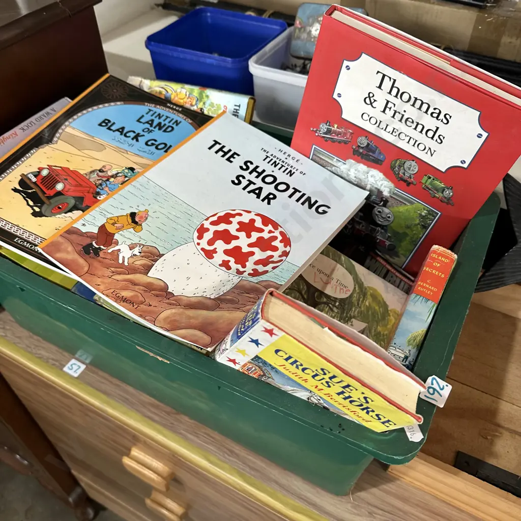 Bin of books Image 1++