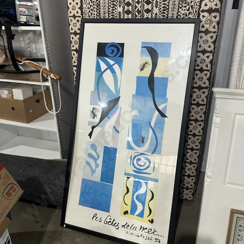 Large Matisse print plus 2 x wine label pictures Image 1++