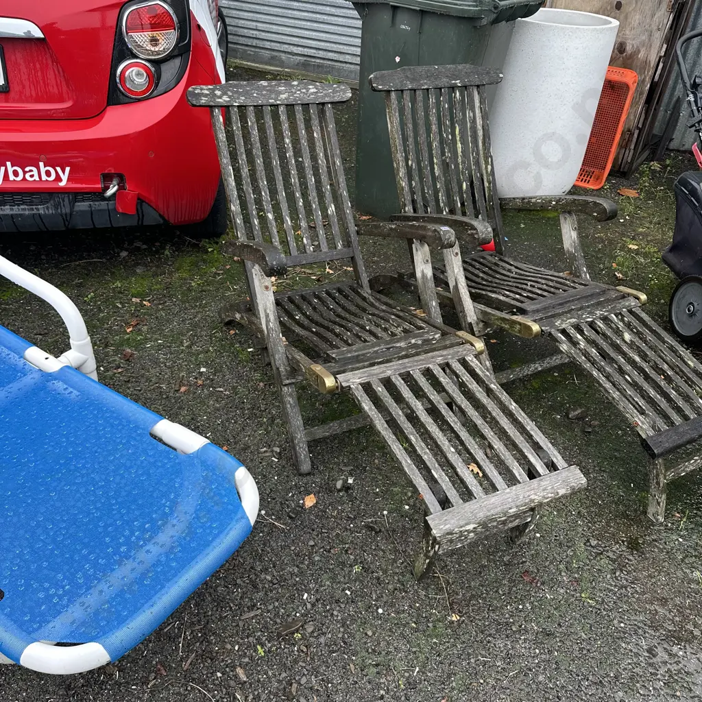 pr wooden loungers plus as is tubular lounger Image 1++