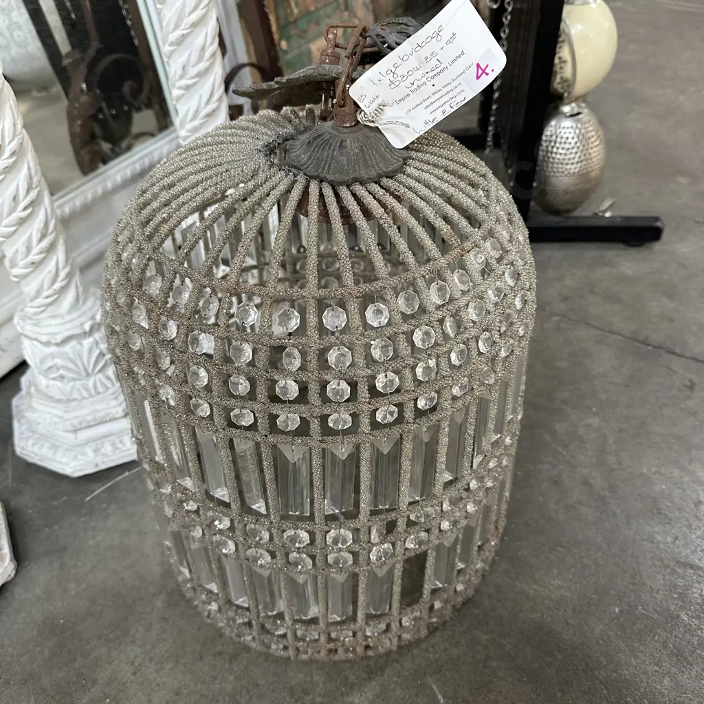 Hand threaded birdcage light shade Image 1++