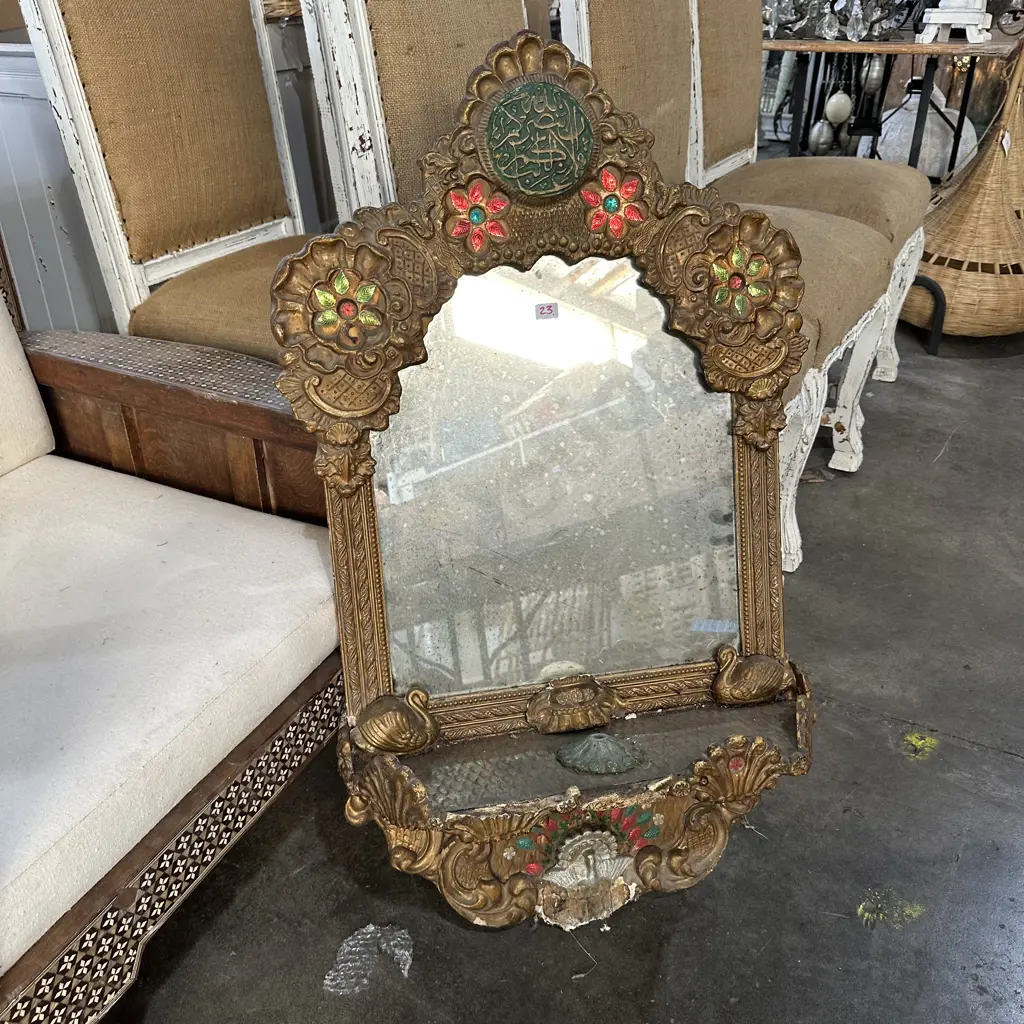 Early inlayed decorative mirror Image 1++