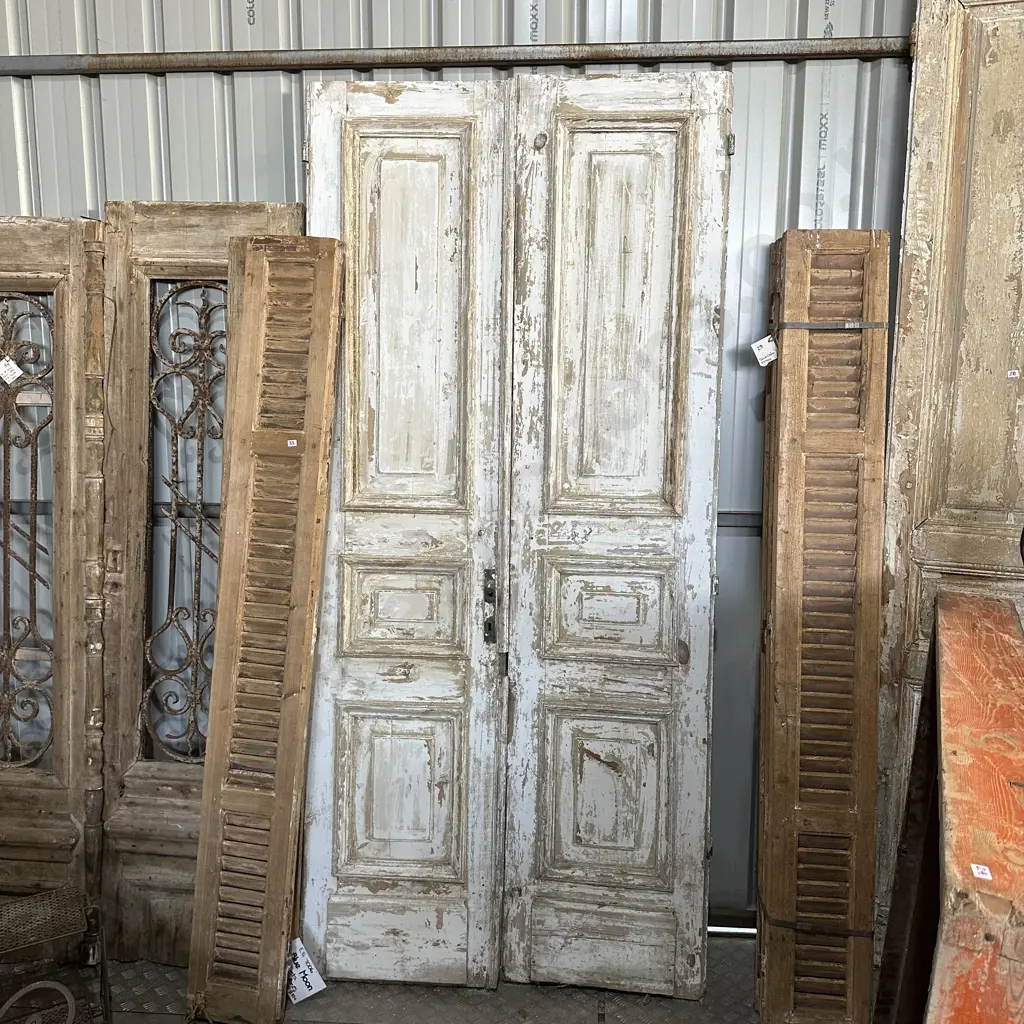 Pr of wooden panel doors 2400x550 (each door approx) Image 1++