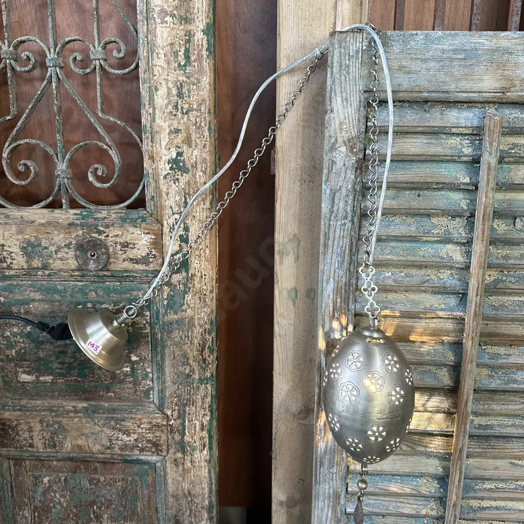Moroccan egg light (wired with plug) Image 1++