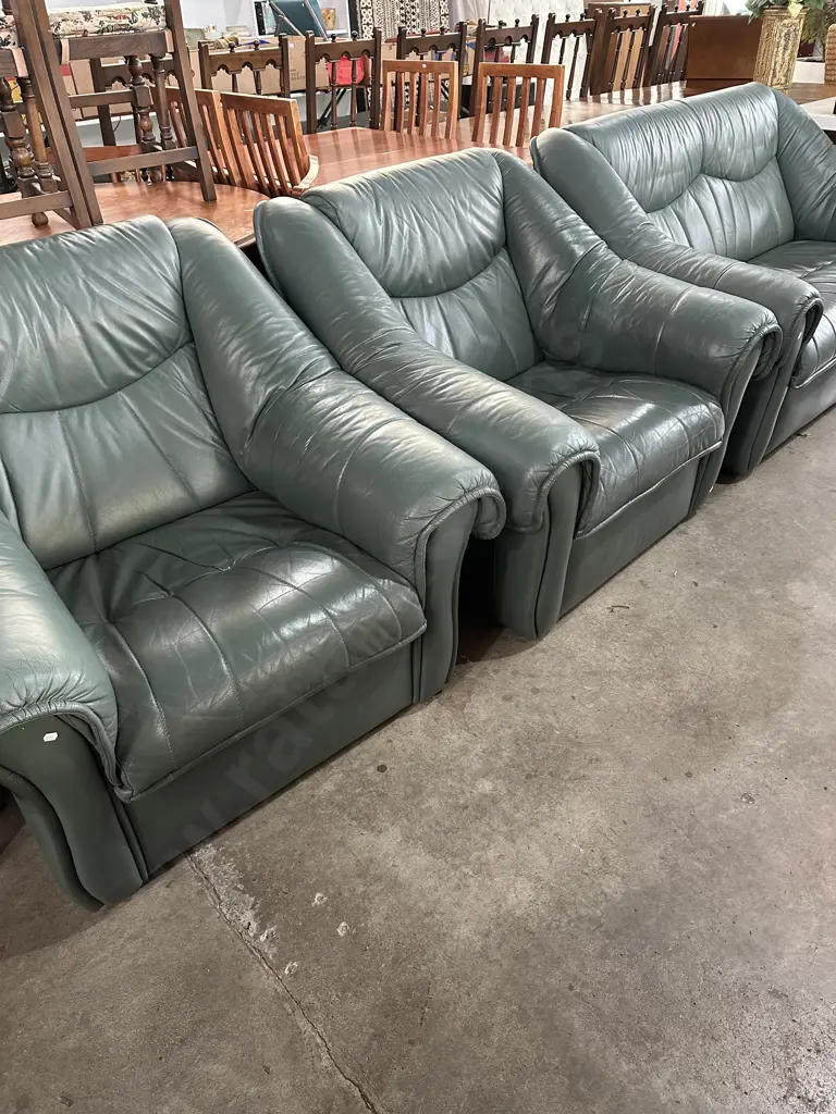 3pc leather lounge suite Image 1++