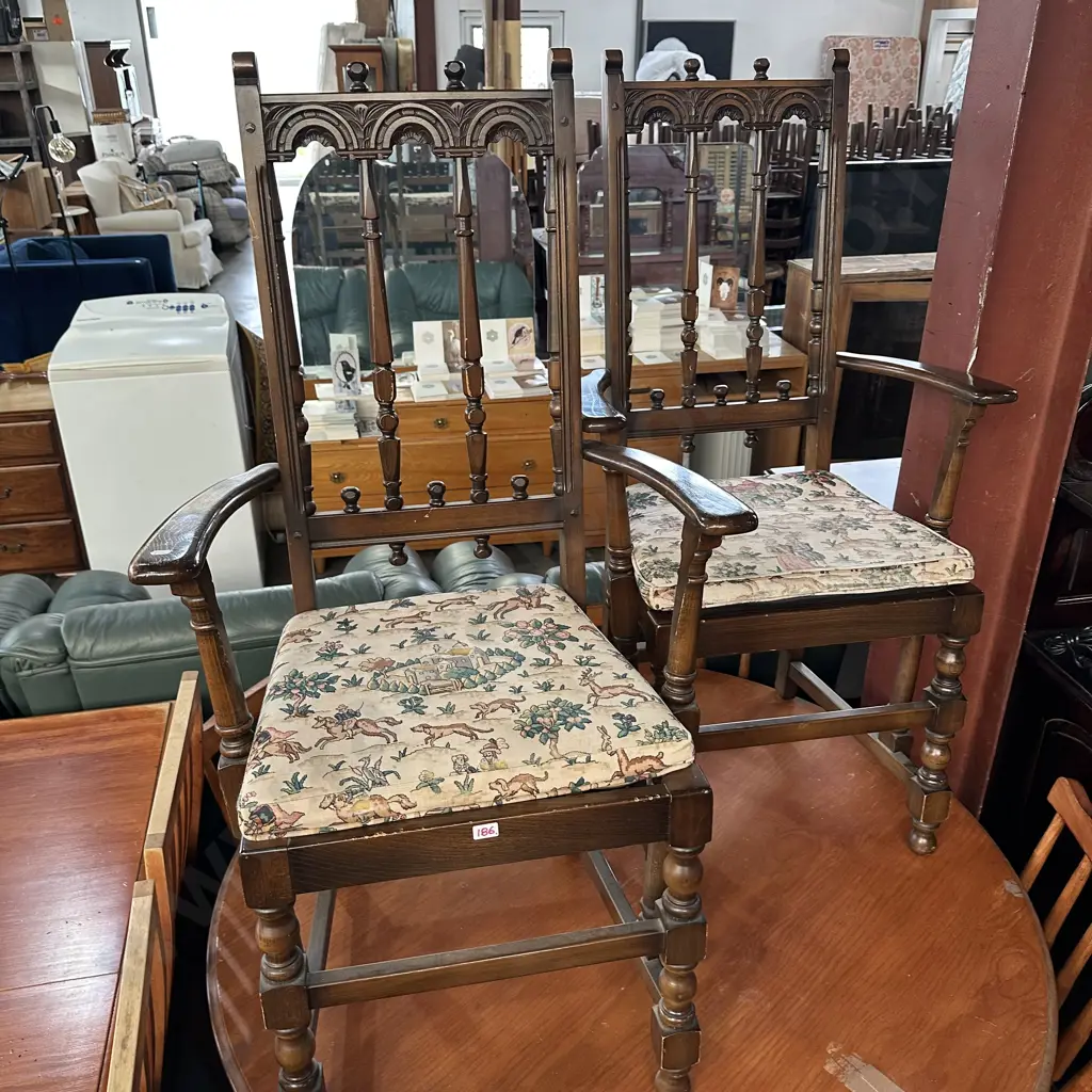 Pr Scottish Elm carver chairs Image 1++