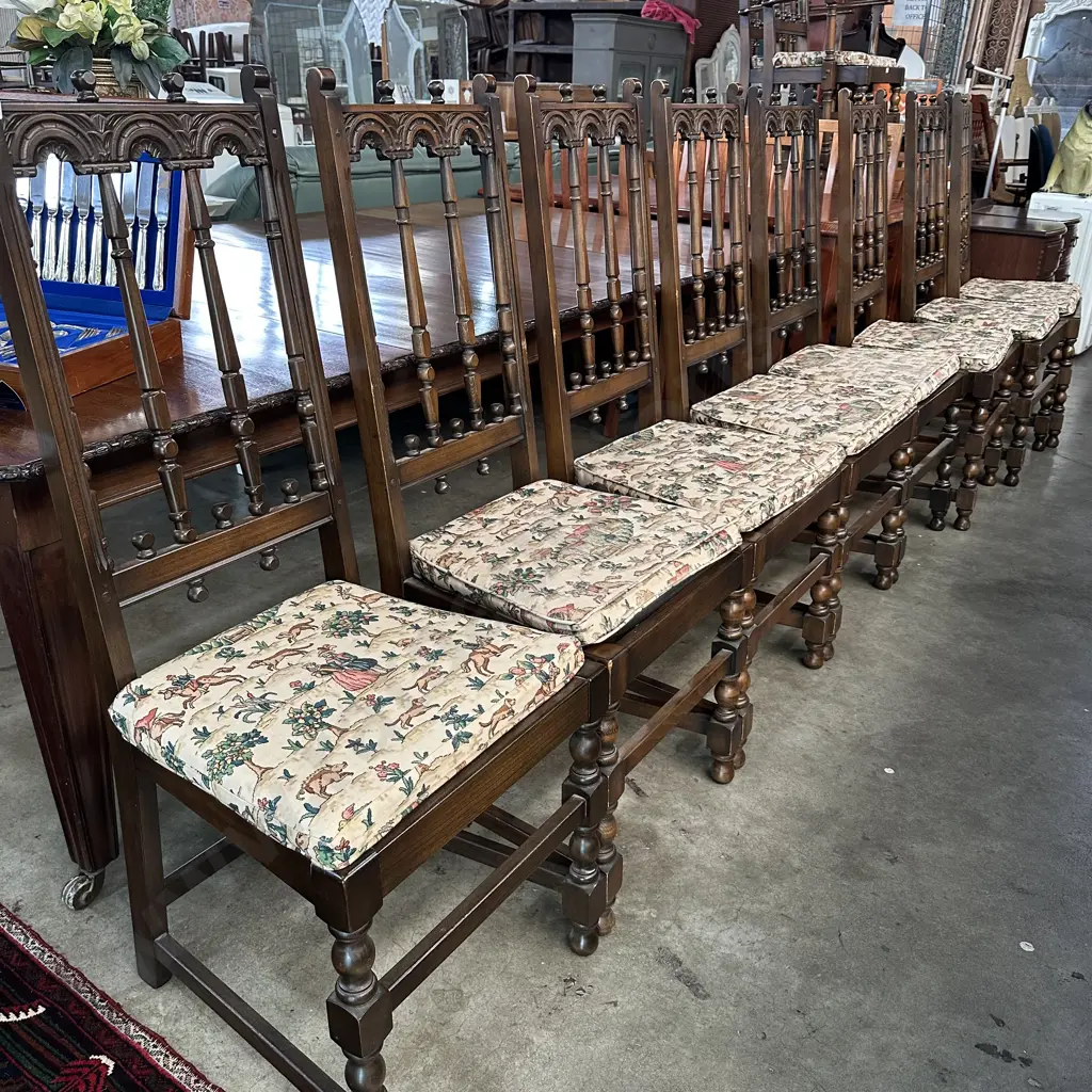 Set of 8 Scottish Elm dining chairs Image 1++