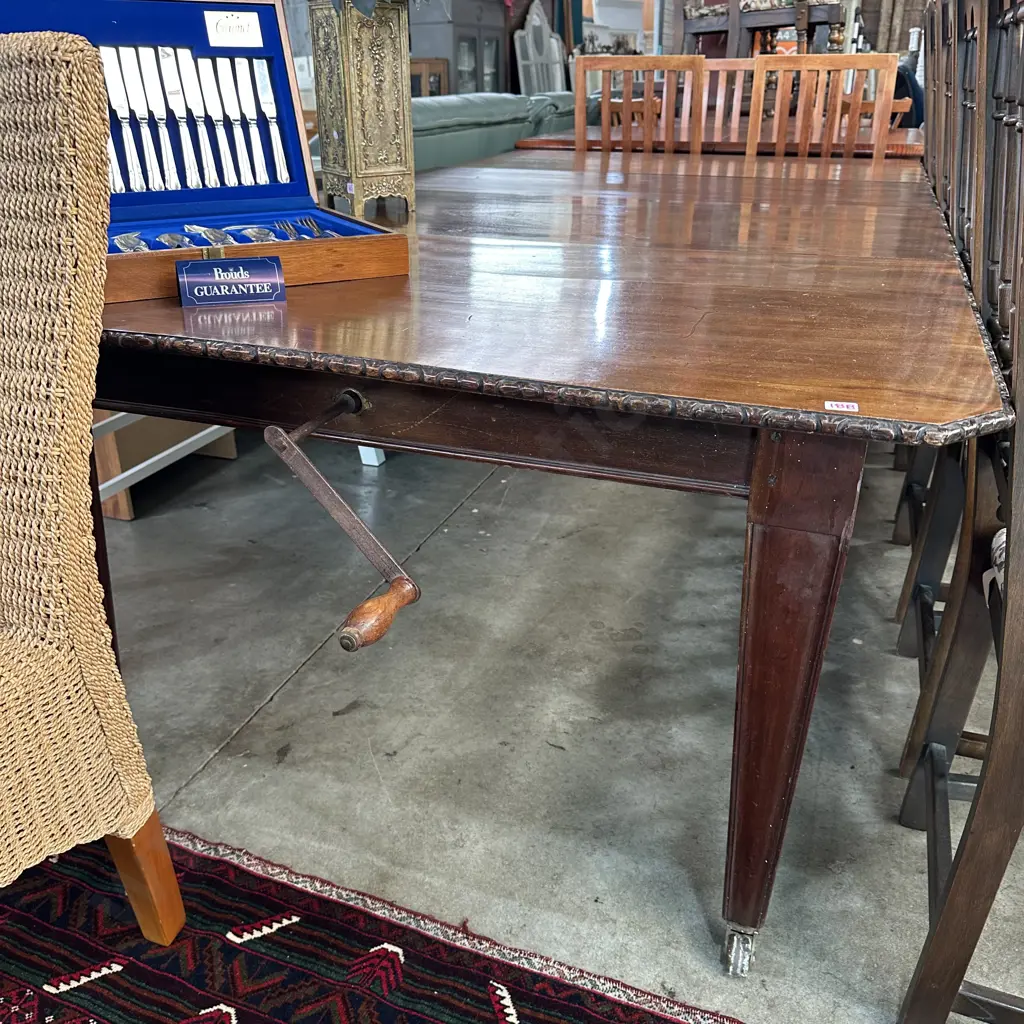 Scottish 10 seater crank handle Elm dining table Image 1++