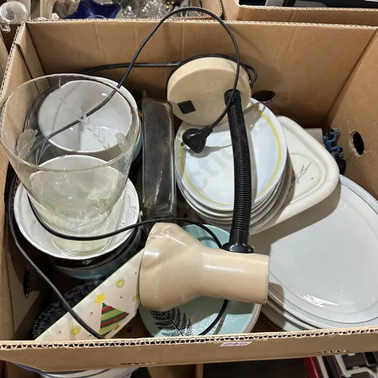 Crockery vase etc