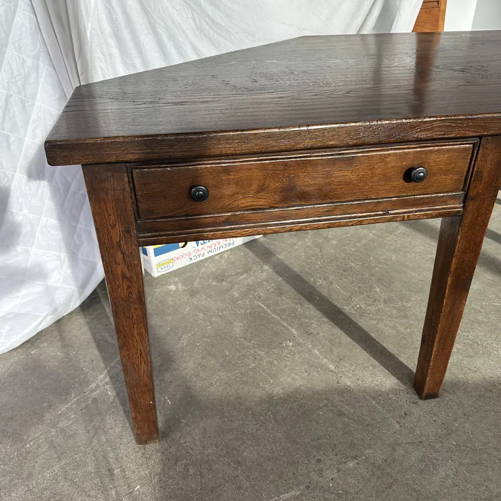 Bespoke Desk- lovely inch thick American Oak Image 1++