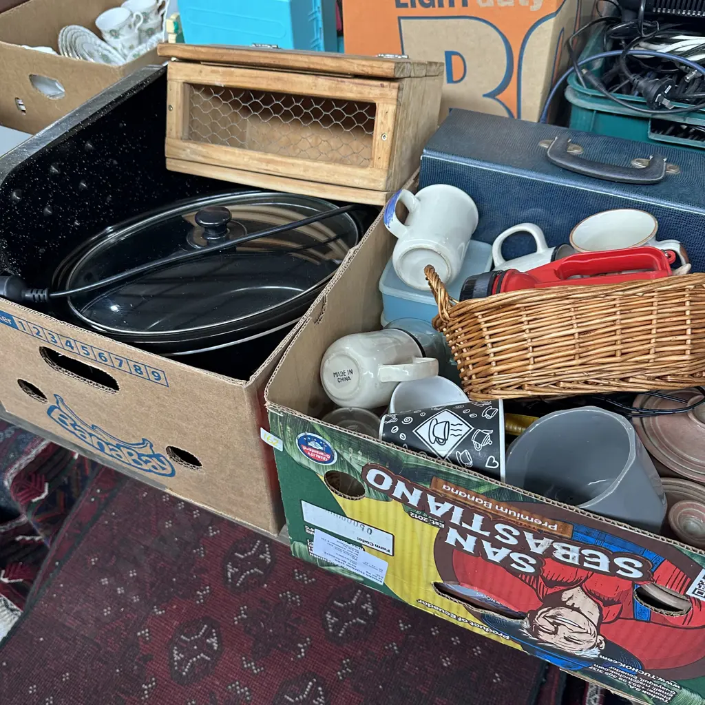 2 Boxes,slow cooker,roasting pan etc Image 1++