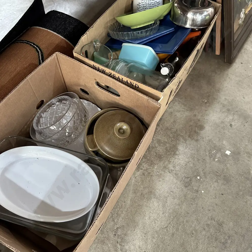 Temuka, crystal, kitchenware x 2 box Image 1++