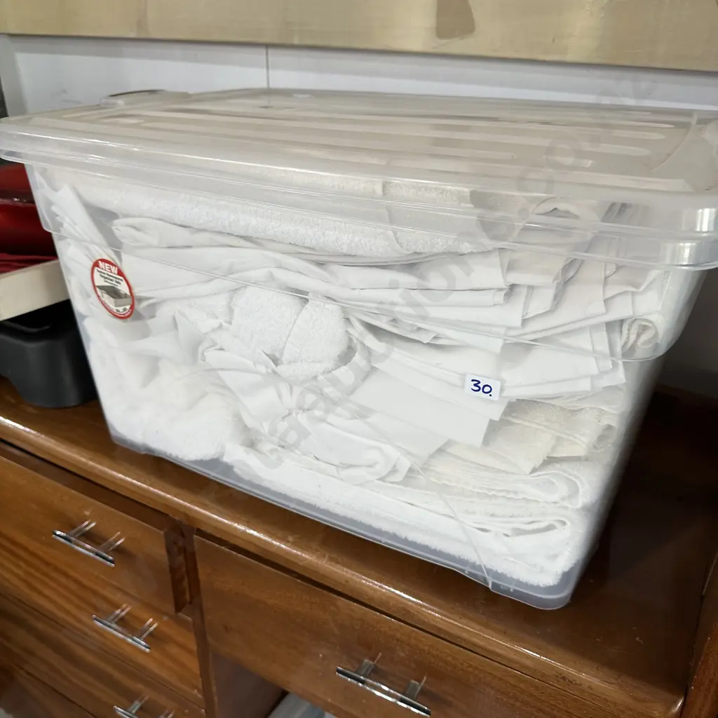 Bin of towels and sheets Image 1++