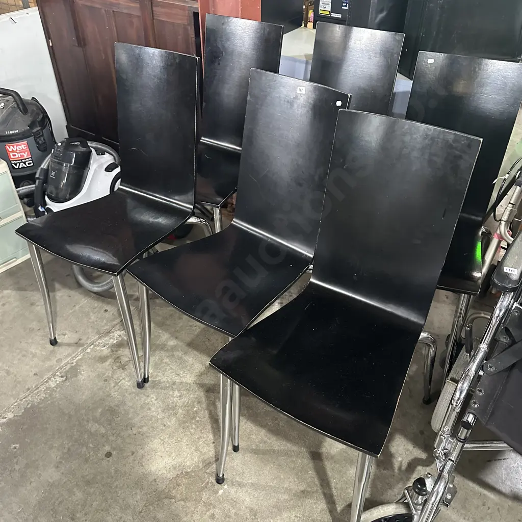 Philippe Starck Olly Tango dining chairs x 6 (ply & chrome) Image 1++