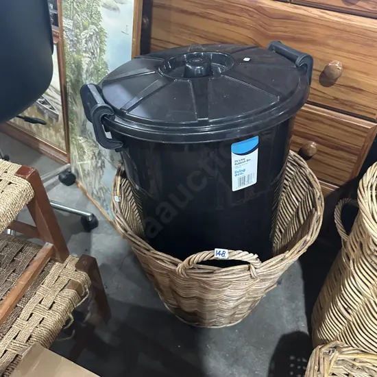 Cane basket and bin