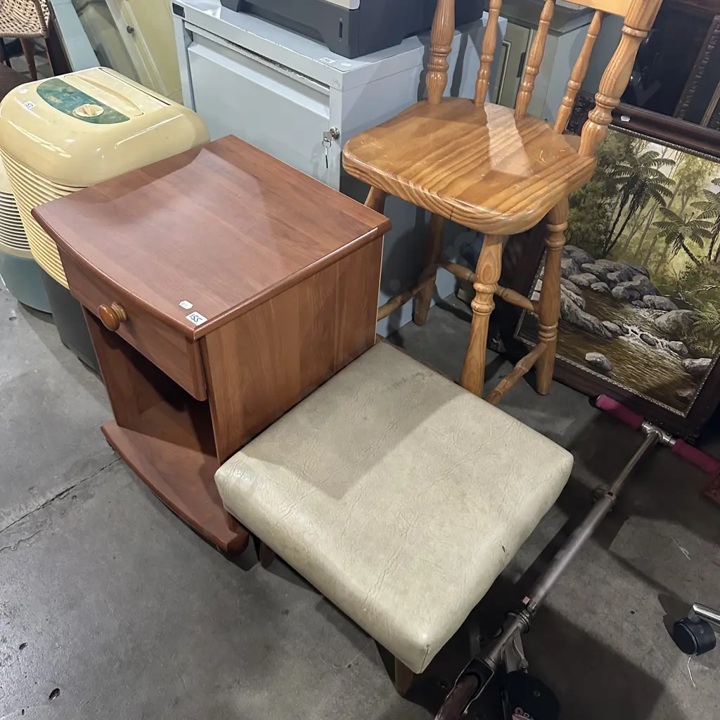 Bedside, stools x 2 Image 1++