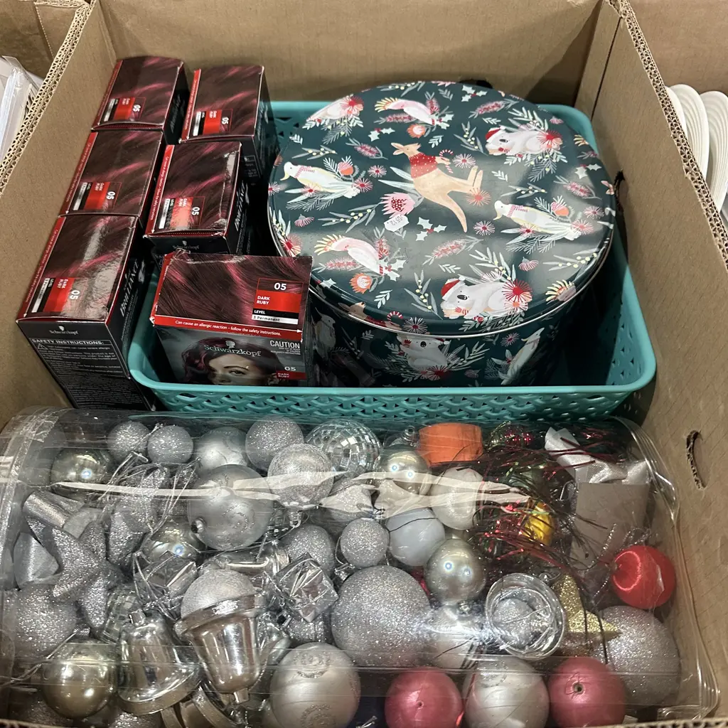 Hair dye and xmas decorations etc Image 1++
