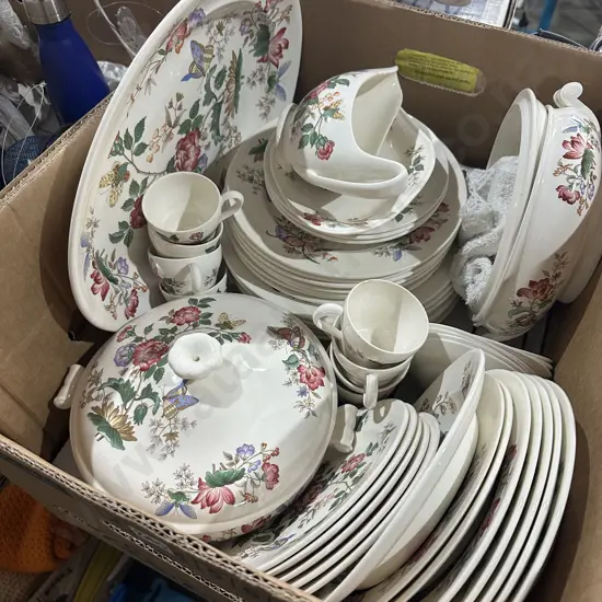 Wedgwood dinner set plus demitasse set