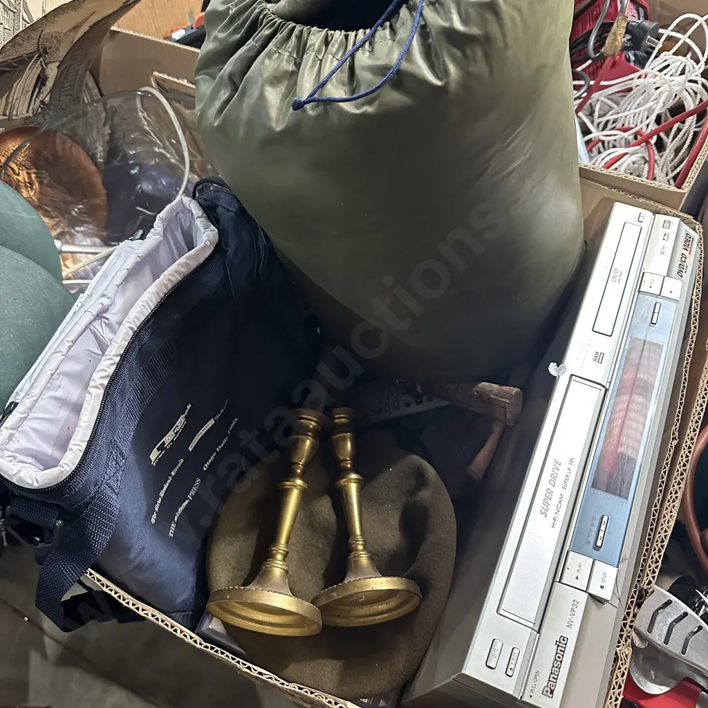 Brass candle sticks , sleeping bag etc Image 1++