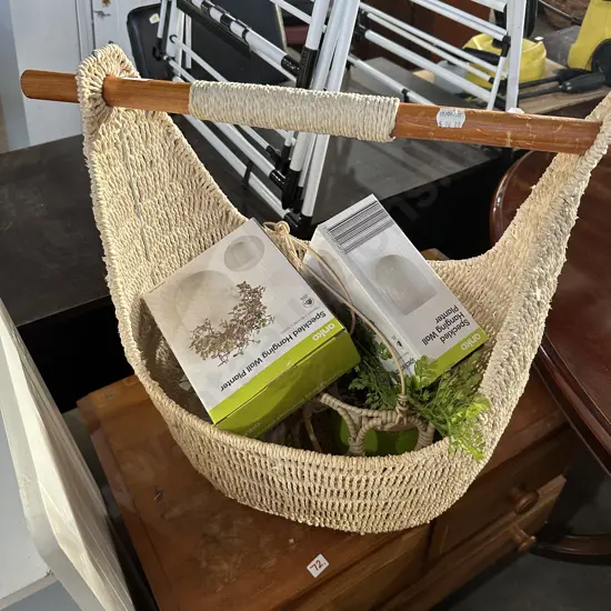 Basket and planters