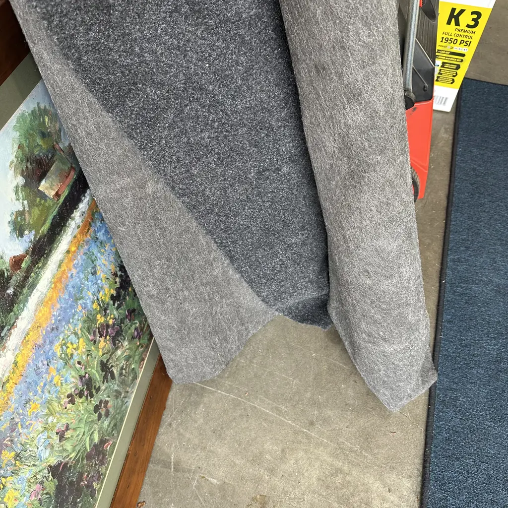 2 commercial carpet squares plus roll garage carpet Image 1++