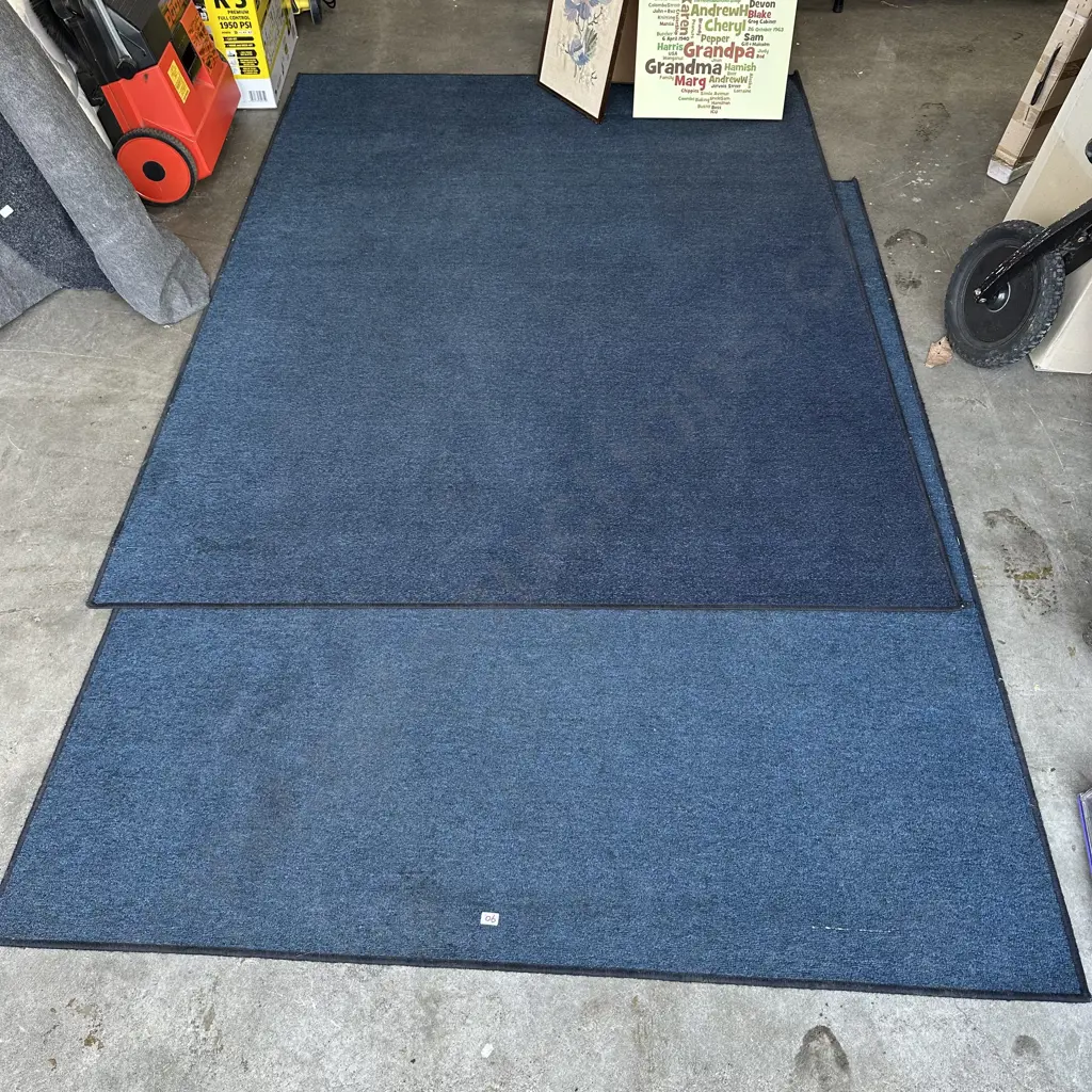 2 commercial carpet squares plus roll garage carpet Image 1++