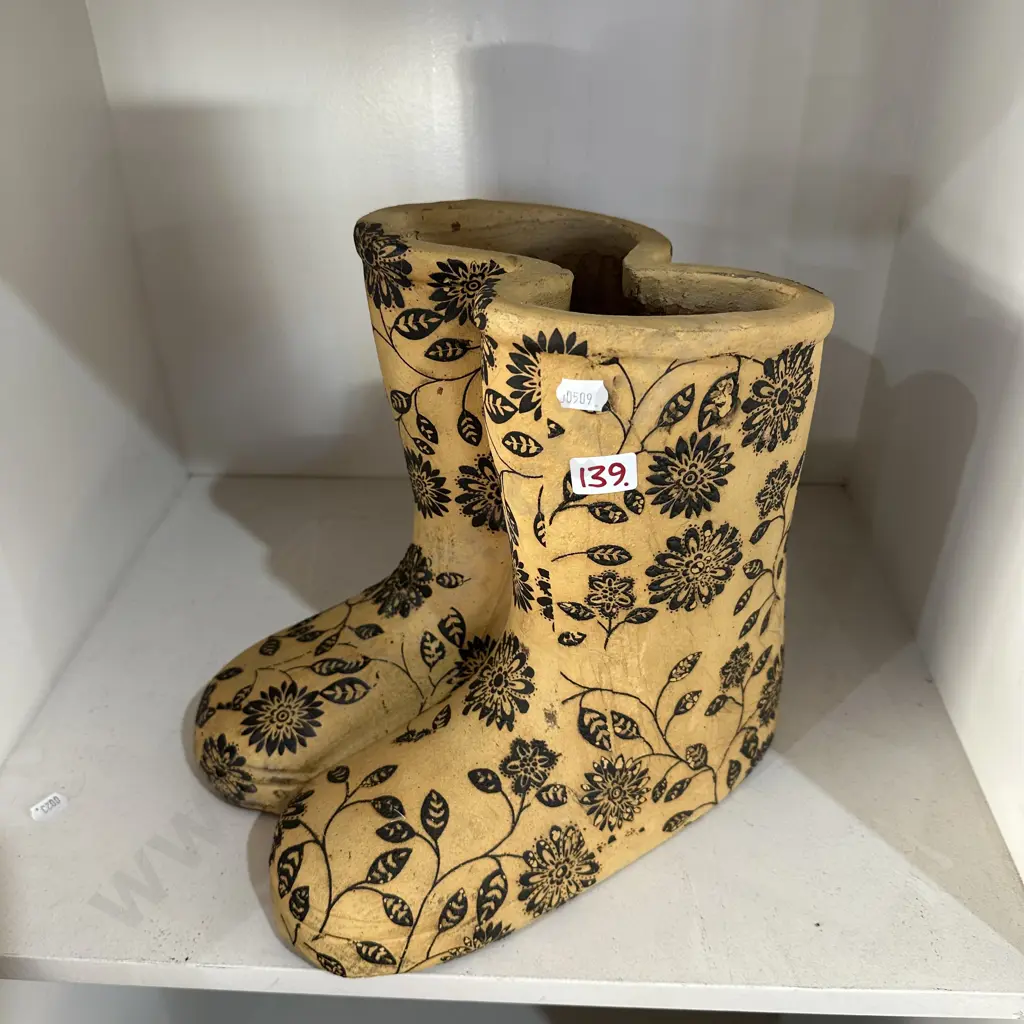 Pottery gumboot planter Image 1++