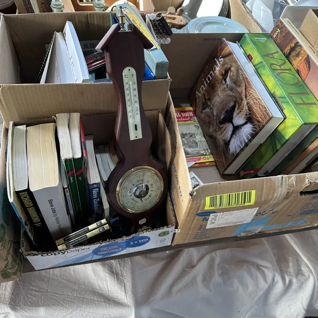 3 box teaspoon collection, books and barometers Image 1++