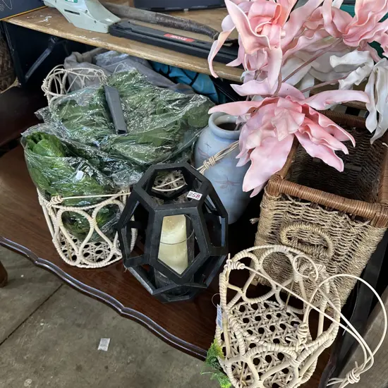 Baskets, vases etc