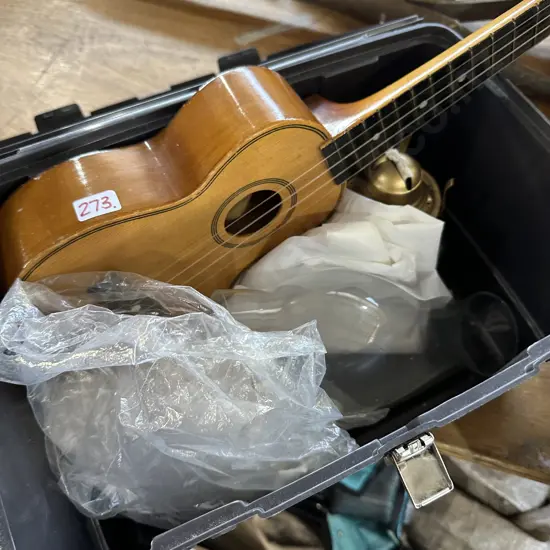 Ukulele and lantern