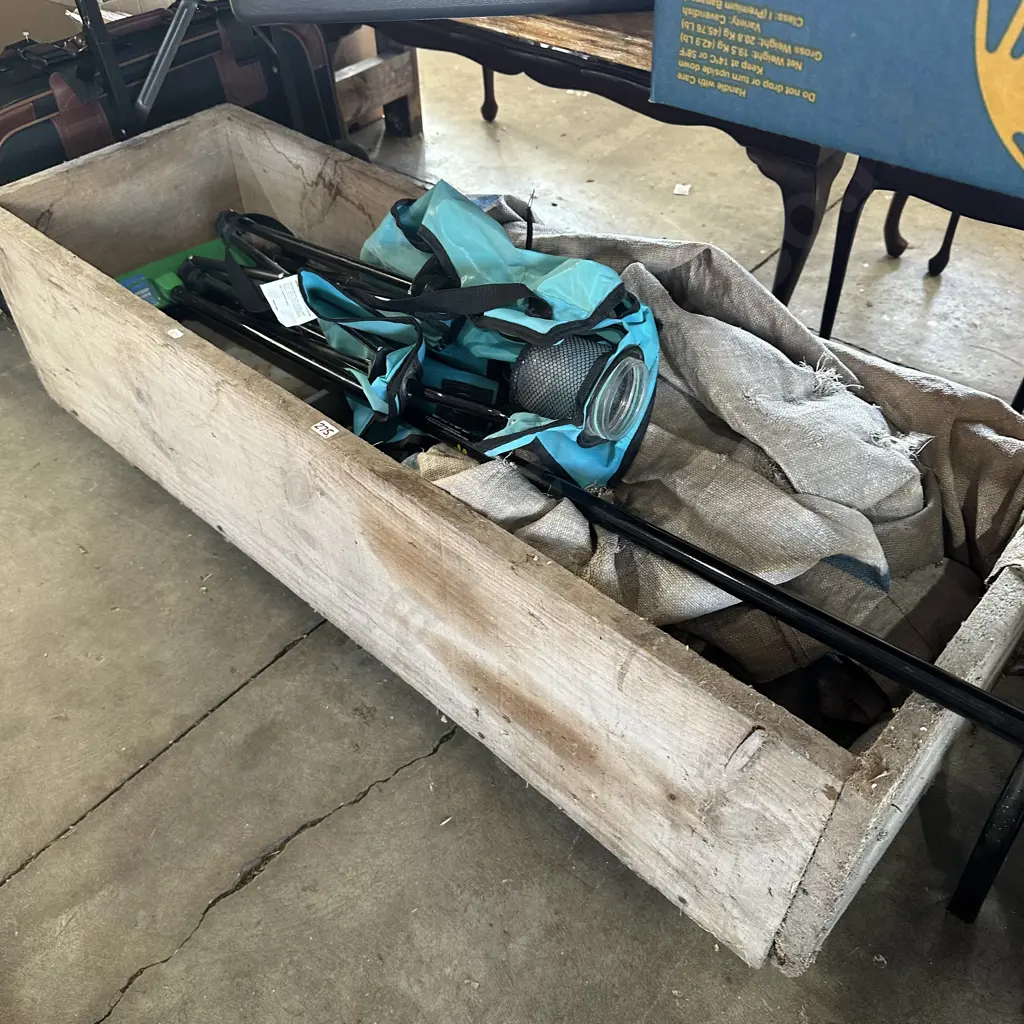 Large wooden planter, broom etc Image 1++