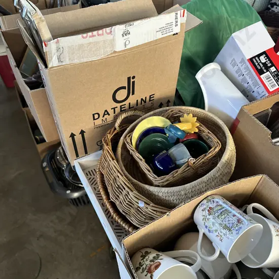 Baskets, cups etc