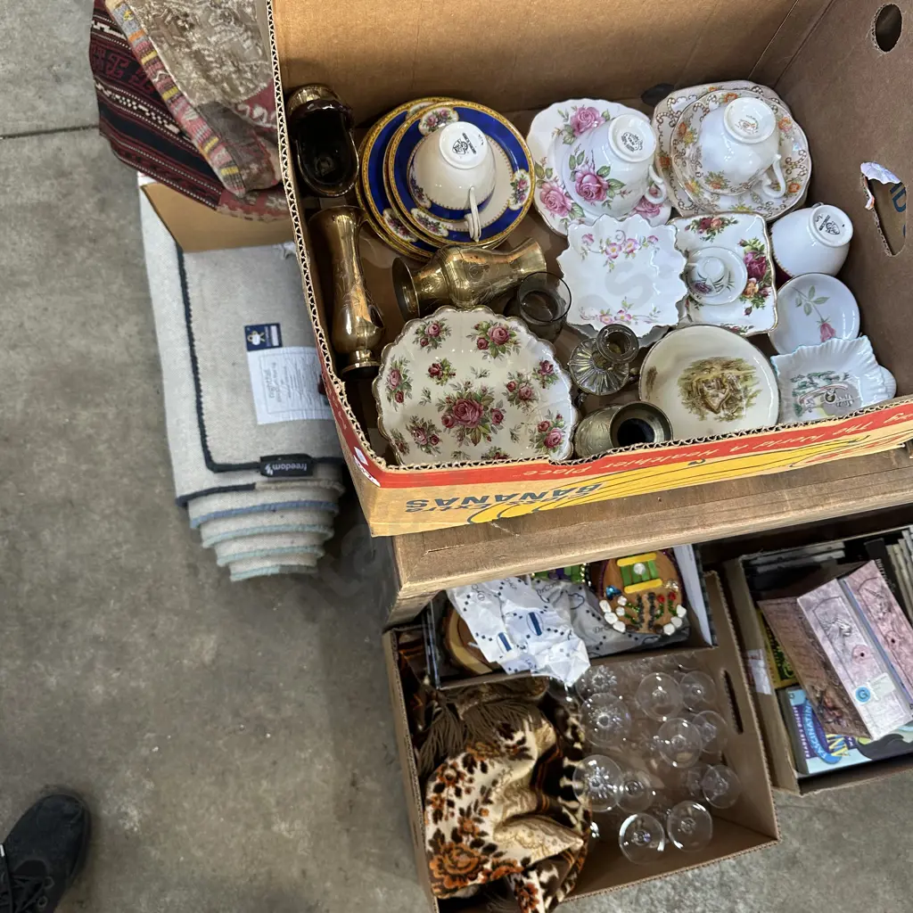 3 box china, glassware, craft Image 1++