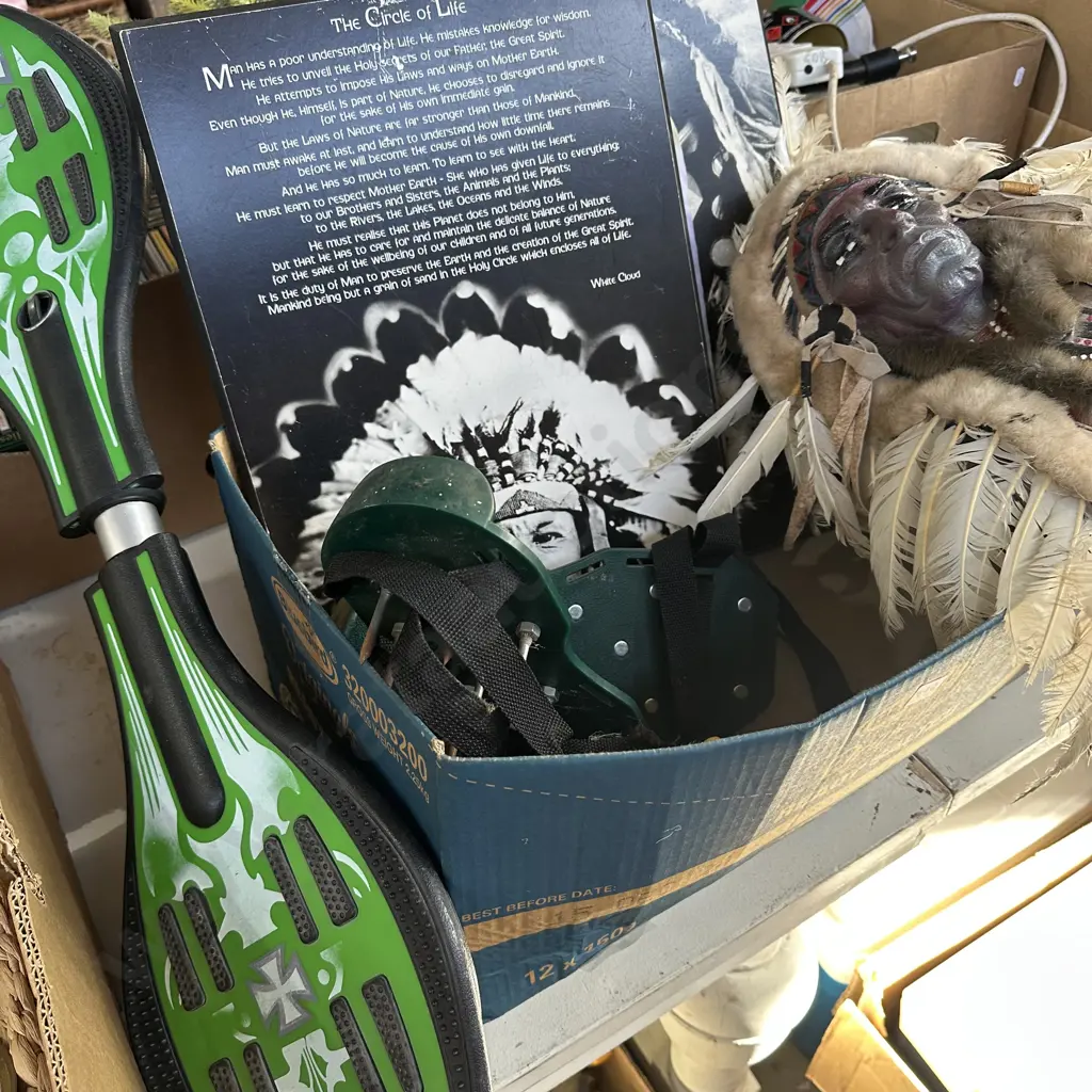 Indian items plus ice boots and ripstick Image 1++