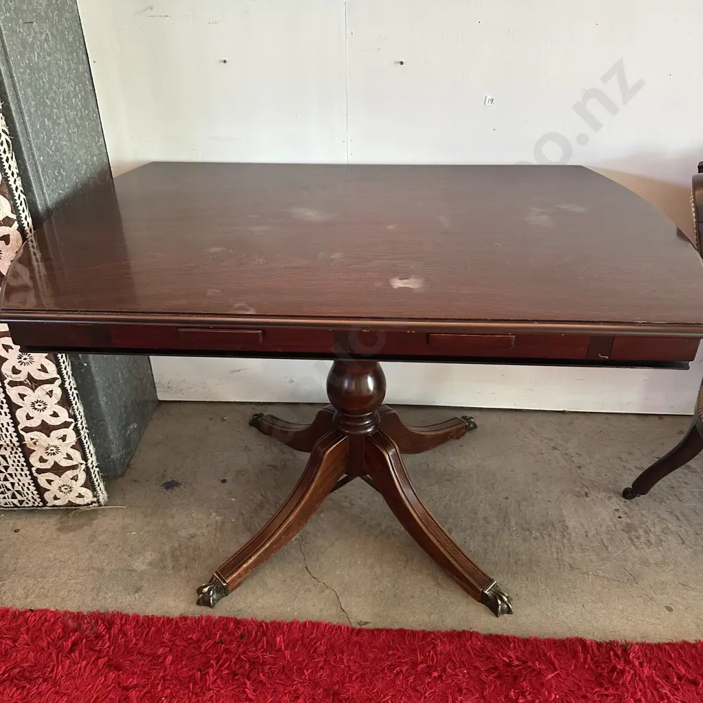 mahogany single pedestal table Image 1++