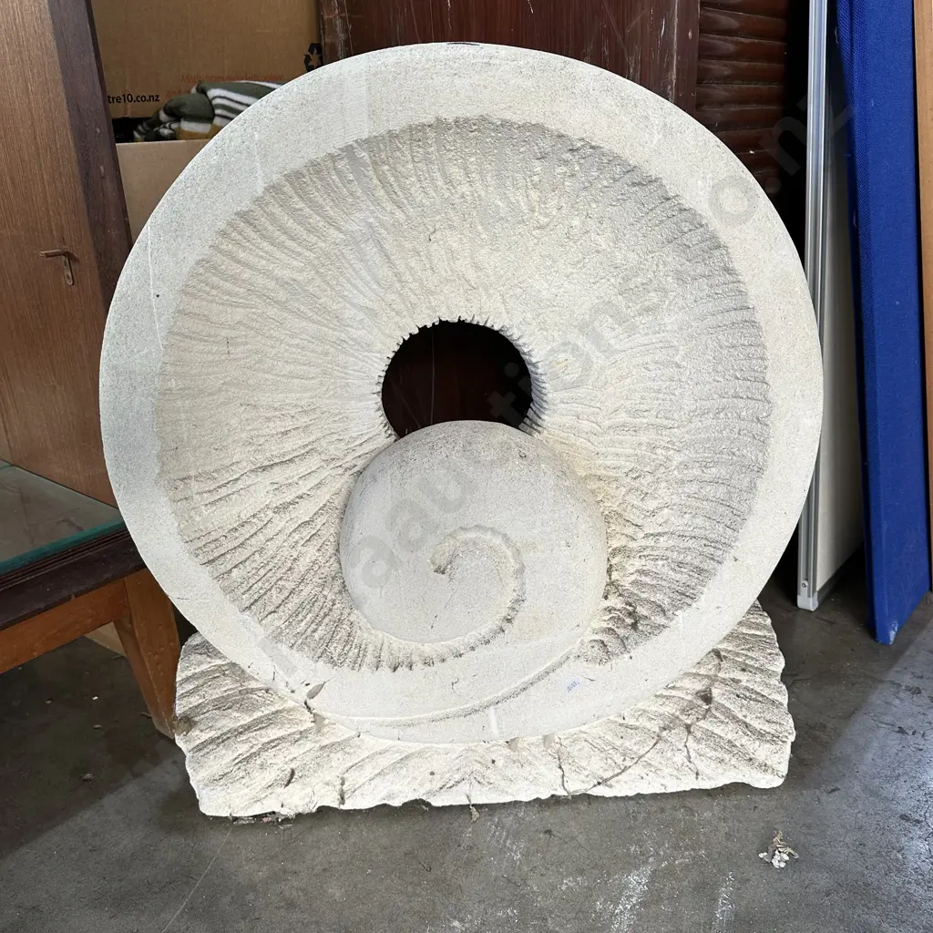 Merv Jury sculpture in Oamaru Stone 660mm Image 1++