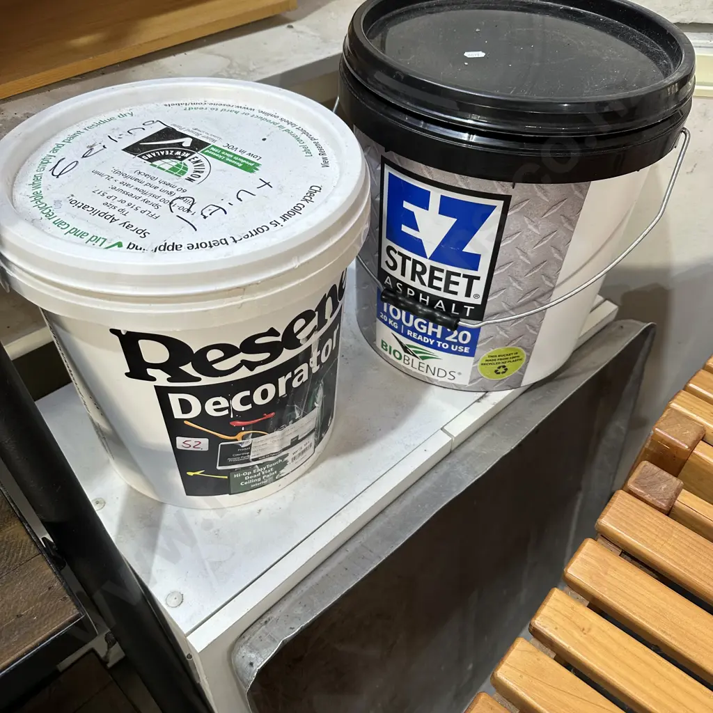 Asphalt, paint, cabinet and tray Image 1++