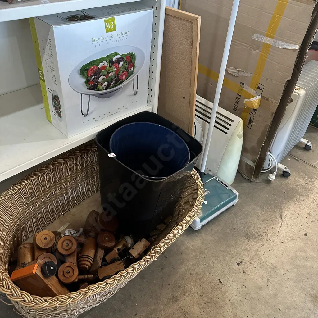 Basket of toys, carpet sweep, heater etc Image 1++