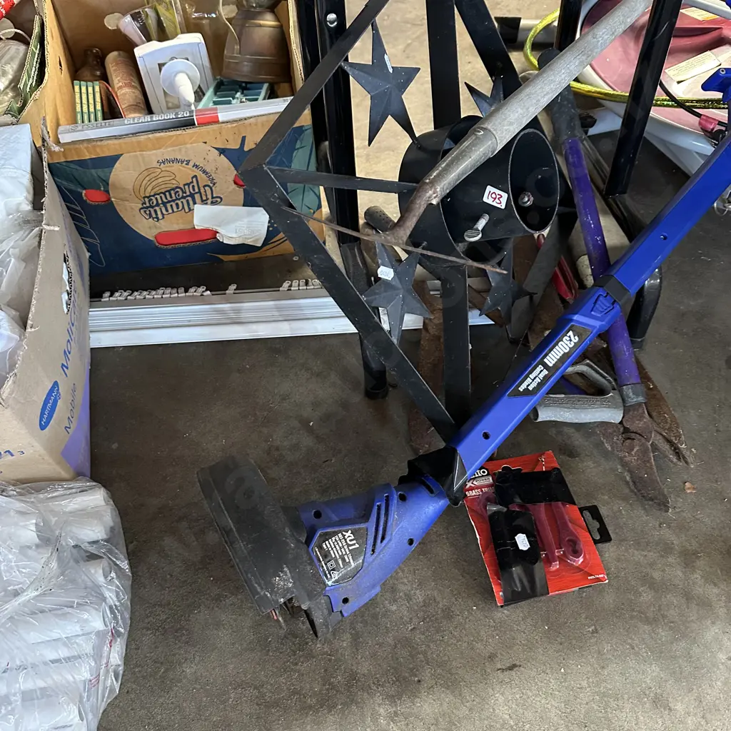Tools,xmas tree stand, weed eater Image 1++
