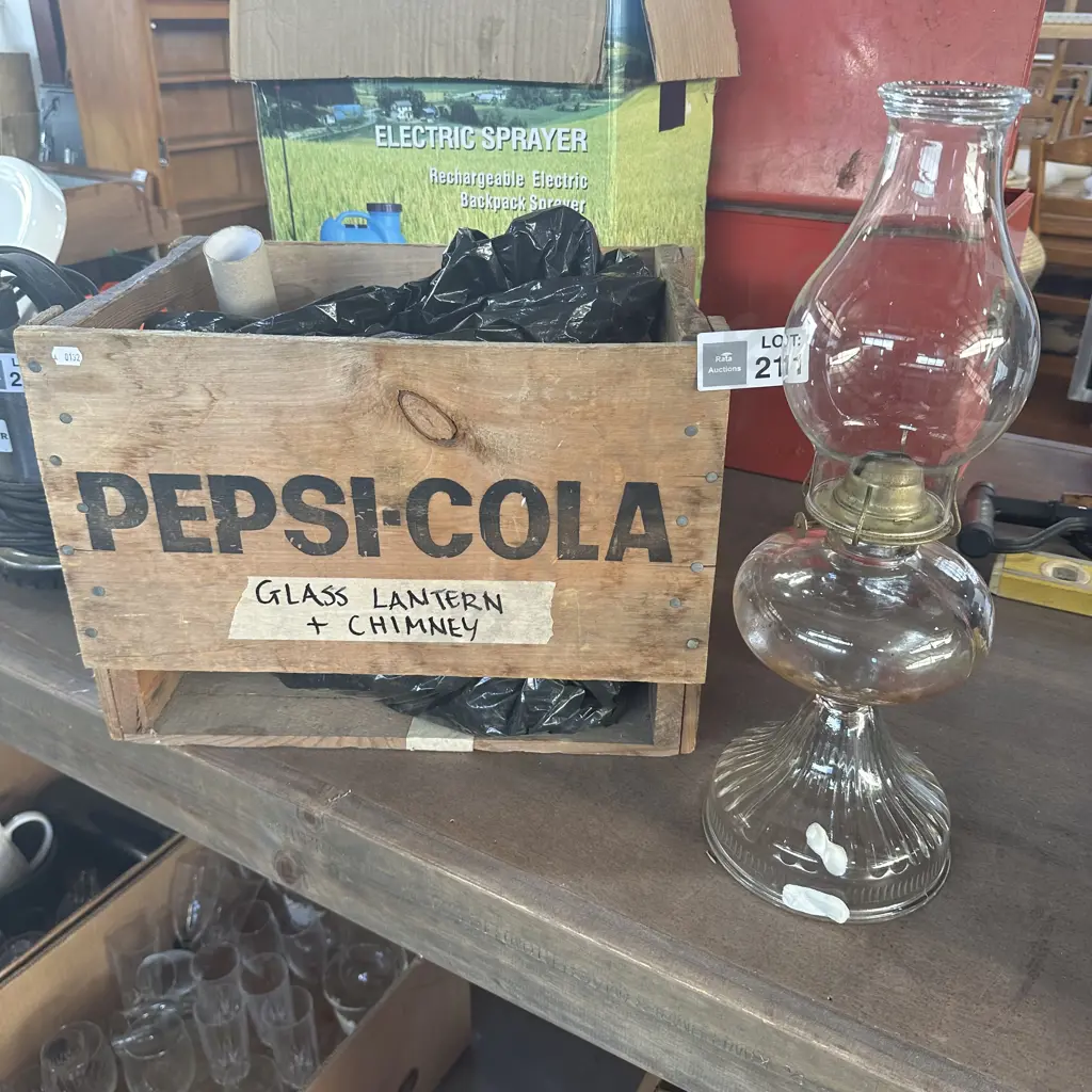 Pepsi- Cola box and glass lantern Image 1++