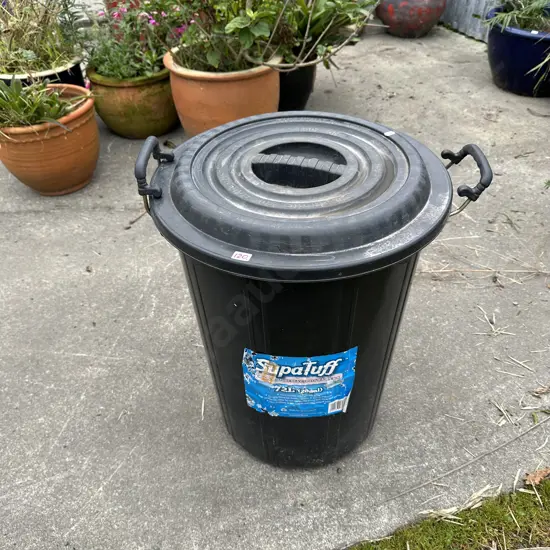 bin and tarp