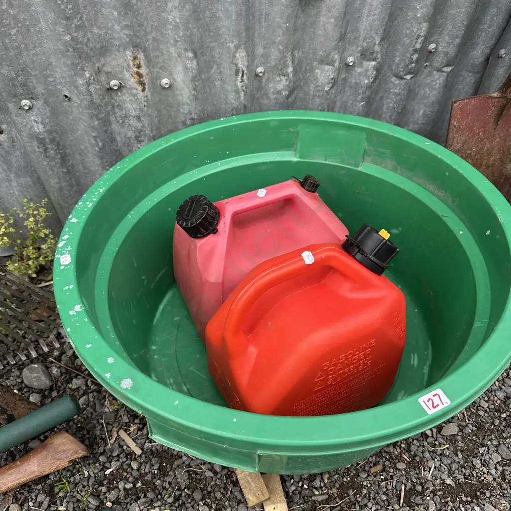 bin and petrol cans Image 1++