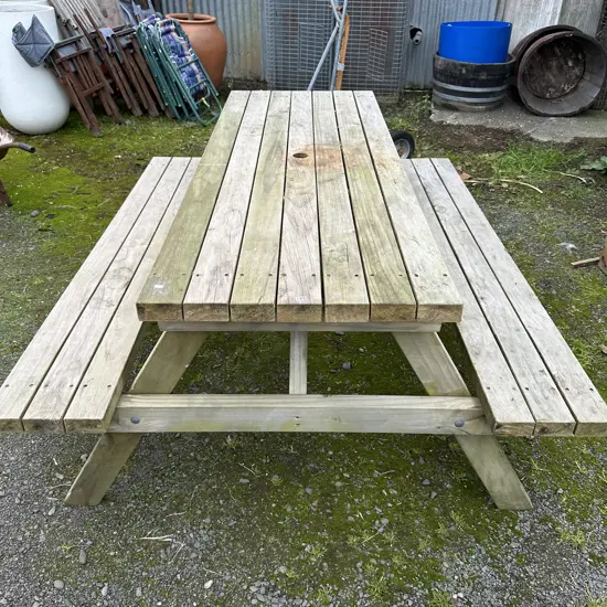 solid BBQ table