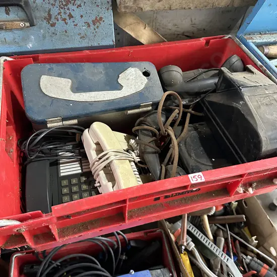 Bin of phones
