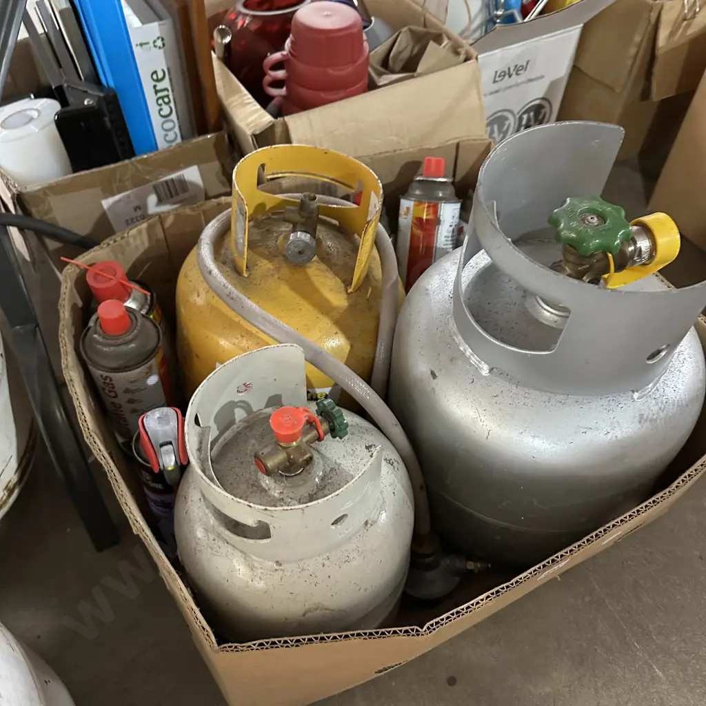 3 gas bottles and spays Image 1++