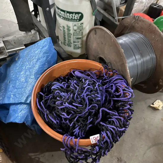 roll wire, hammock, tarp and planter